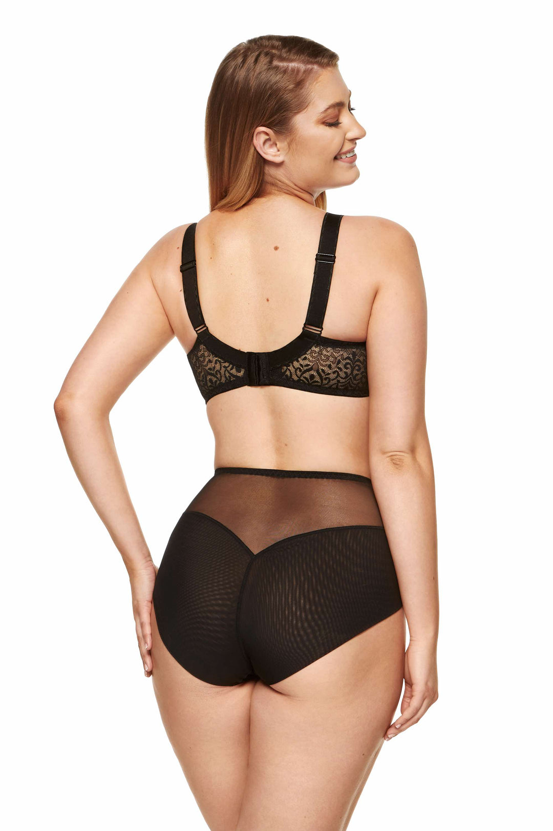 GABI HIGH WAIST BLACK LACE PANTY