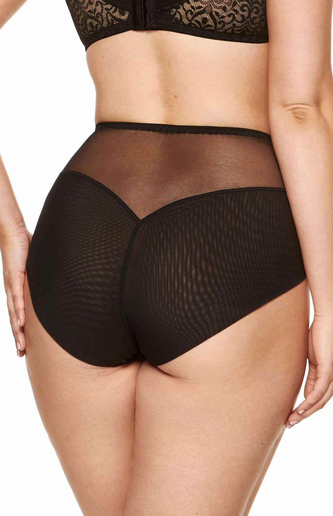 GABI HIGH WAIST BLACK LACE PANTY