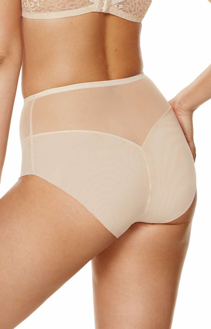 GABI HIGH WAIST LACE PANTY BEIGE