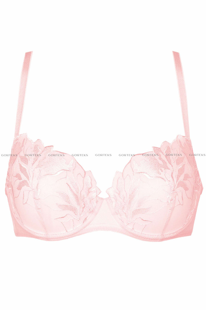 COCO EMBROIDERED SOFT BRA PINK
