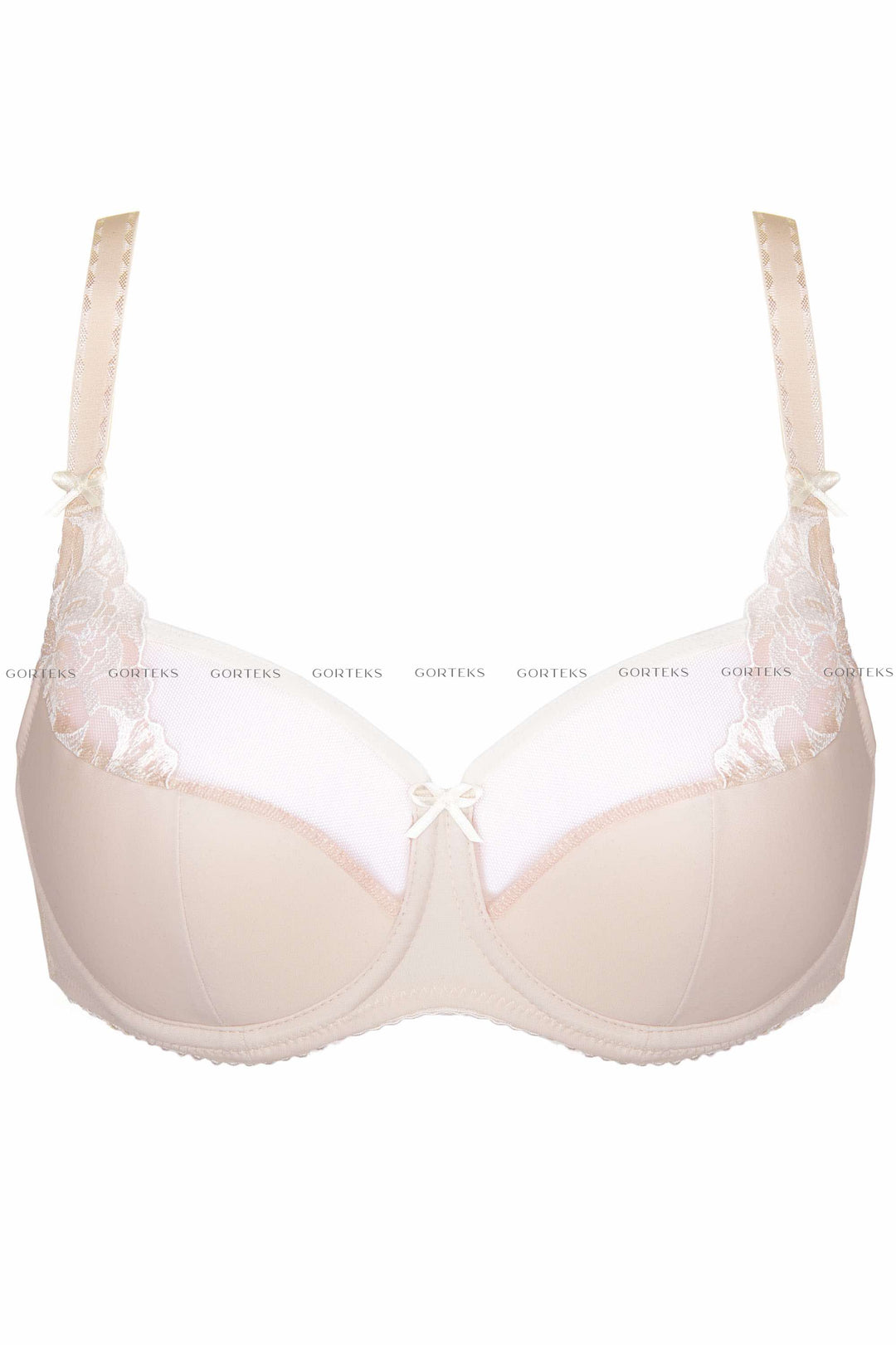 EGERIE EMBROIDERED HALF PADDED BRA BEIGE