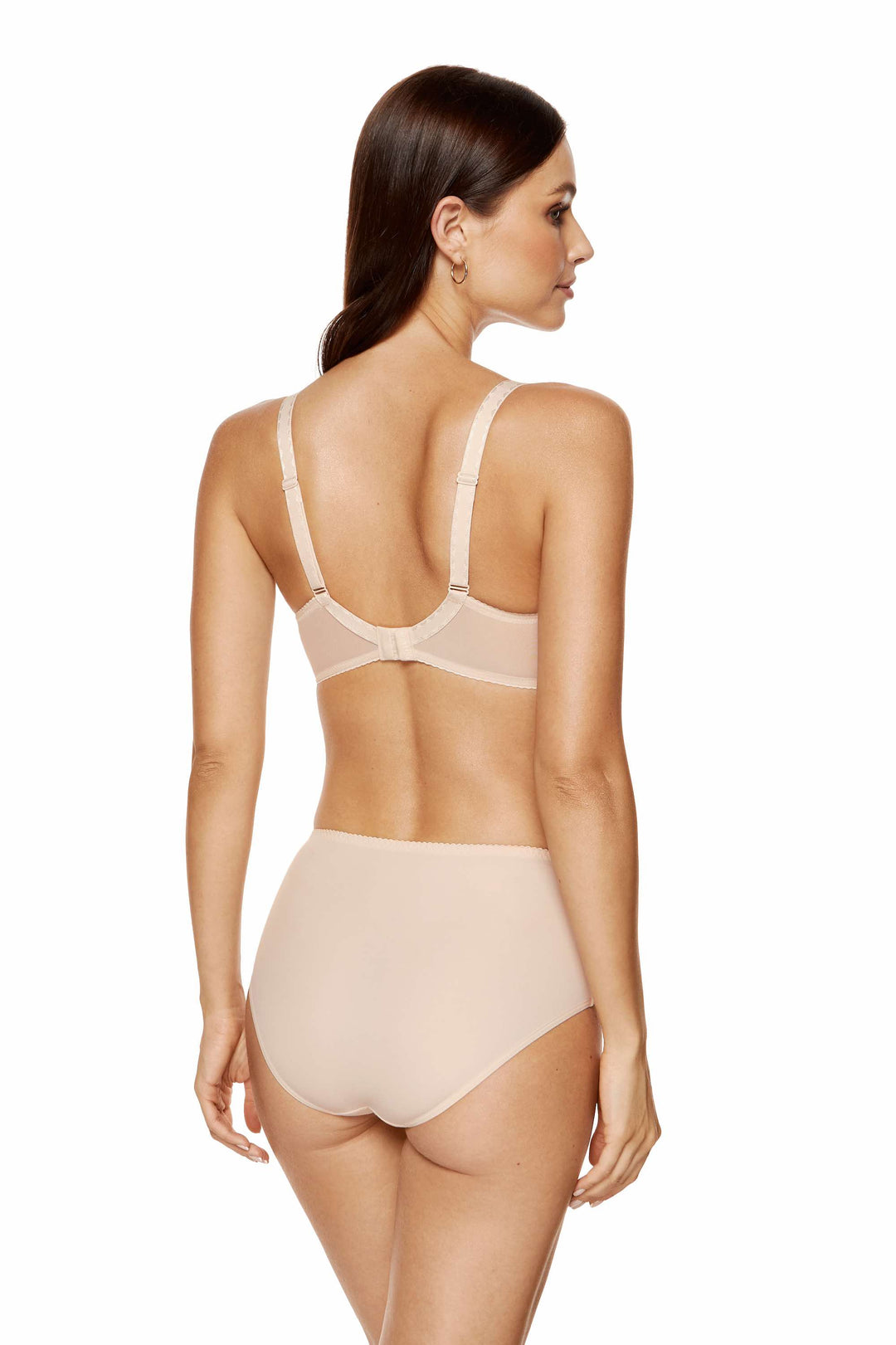EGERIE EMBROIDERED HALF PADDED BRA BEIGE