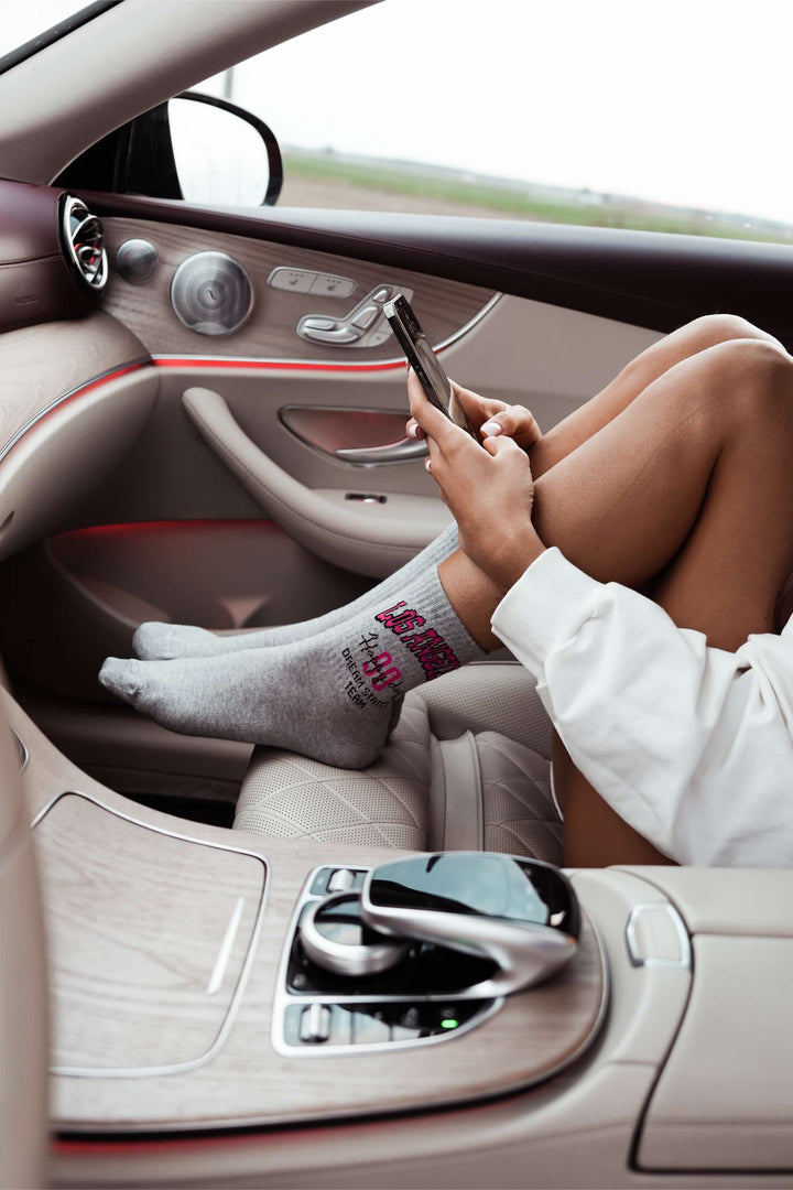 Light melange women’s socks with Los Angeles design, soft cotton and stylish for modern, relaxed daily wear