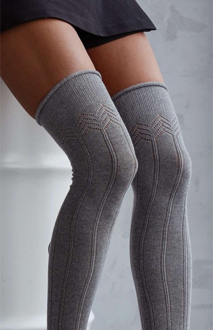 WOMEN'S OPENWORK OVER THE KNEE SOCKS