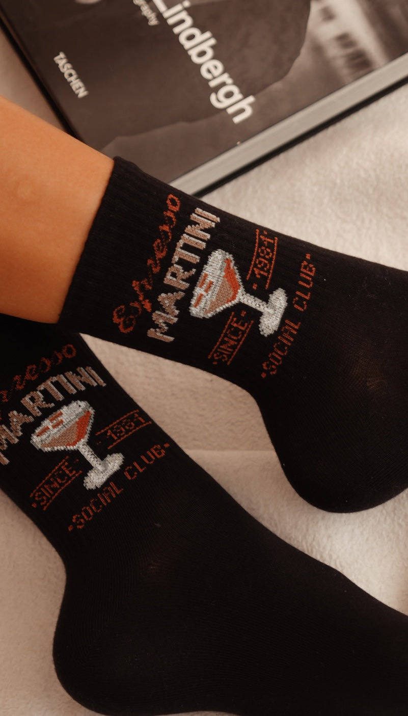 WOMEN'S ESPRESSO MARTINI PATTERN SOCKS