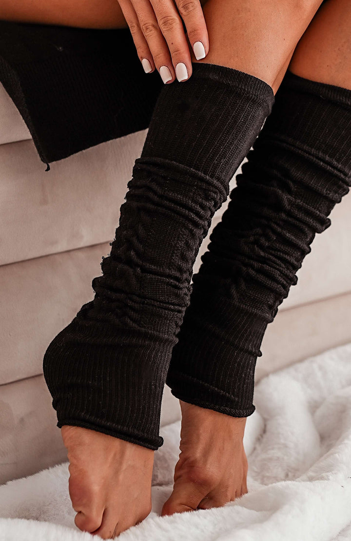 WOMEN'S COTTON OPENWORK LEG WARMERS
