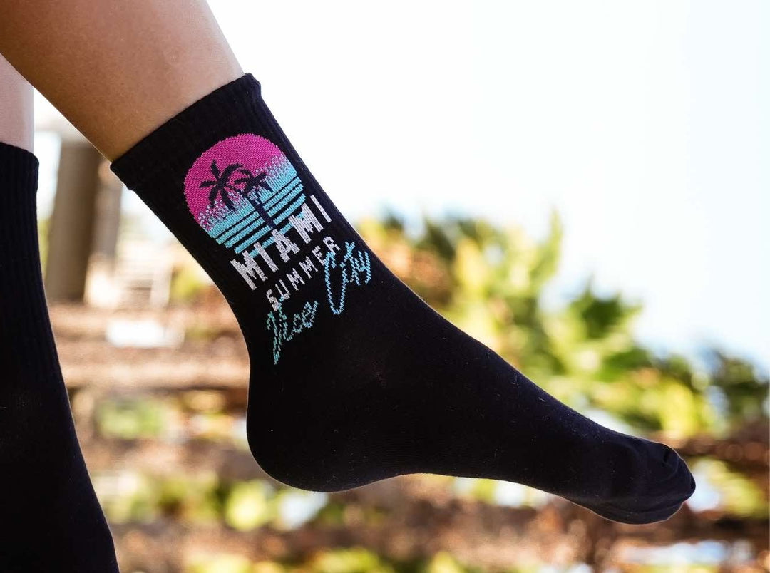 WOMEN'S MIAMI VICE CITY PATTERN SOCKS