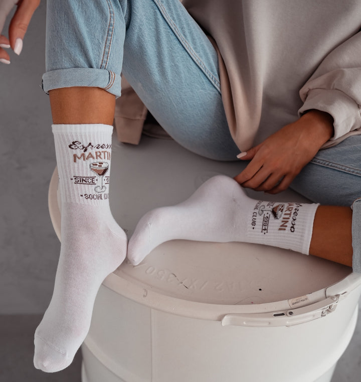 WOMEN'S ESPRESSO MARTINI PATTERN SOCKS