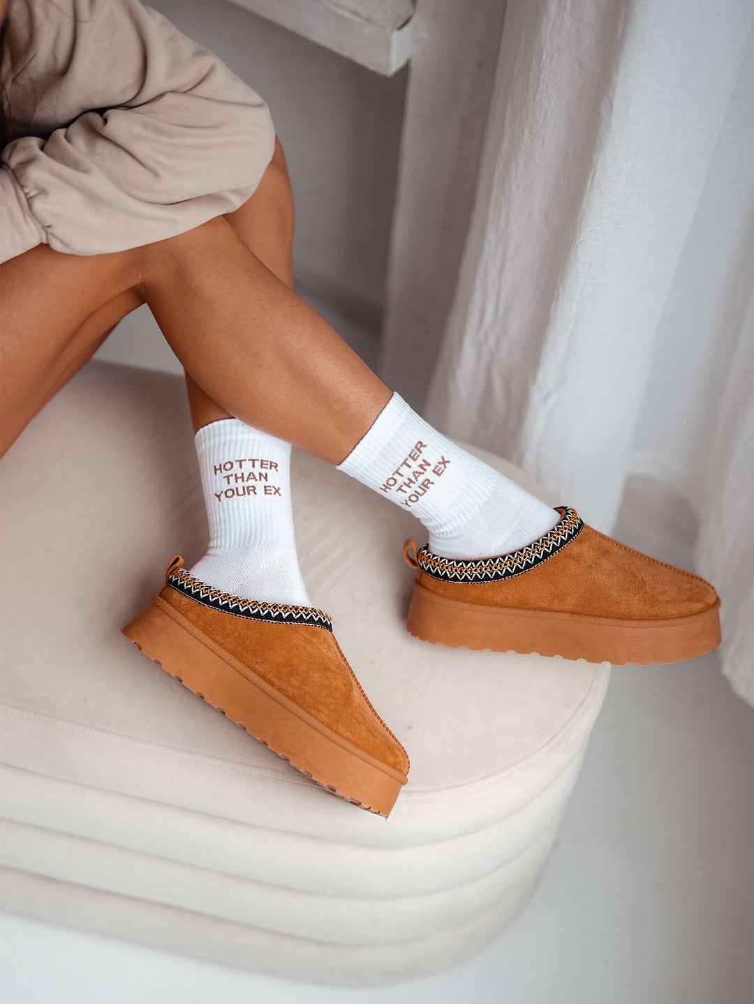 WOMEN'S HOTTER THAN YOUR EX PATTERN SOCKS