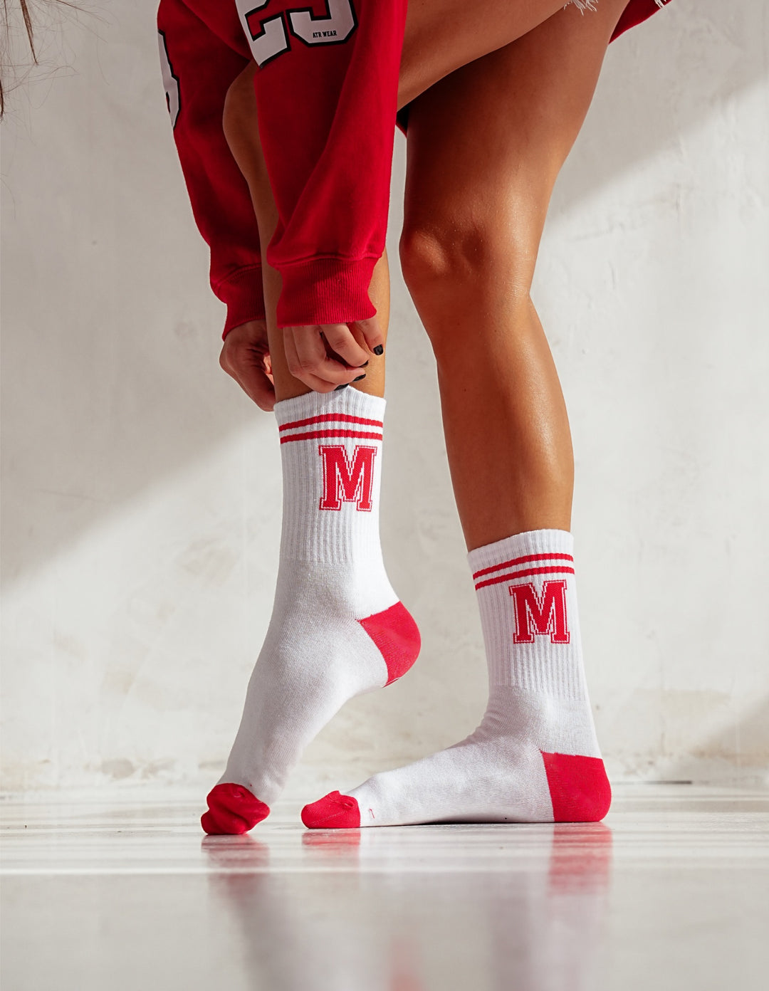 WOMEN'S LETTER M PATTERN SOCKS