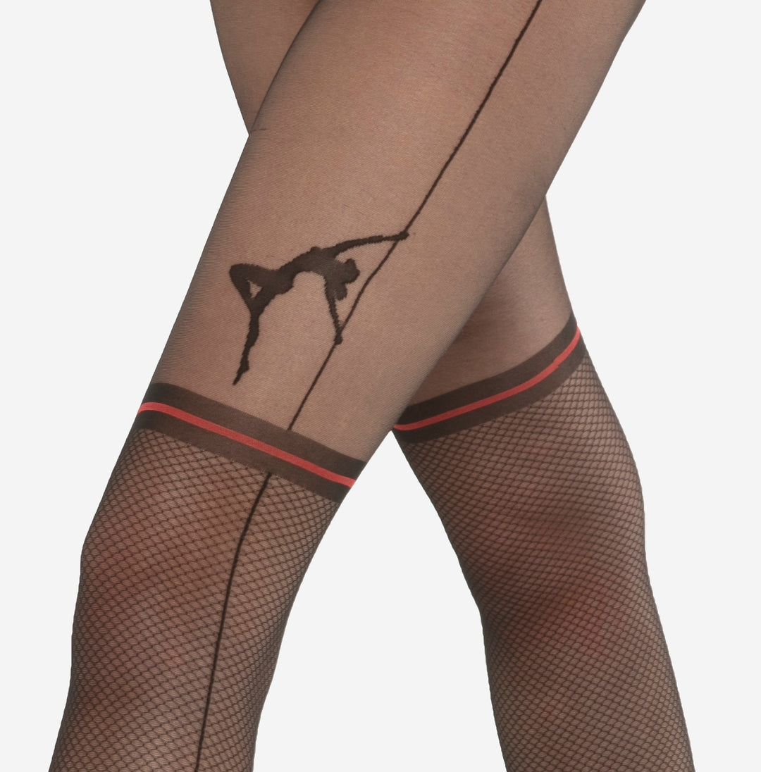 GATTA RITA SUSPENDER TIGHTS TRANSPARENT 20 DEN