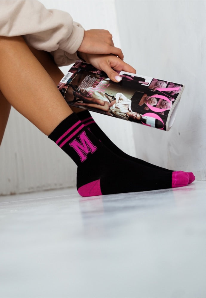 WOMEN'S LETTER M PATTERN SOCKS