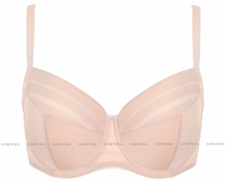 LUNA STRIPED PADDED BRA BEIGE