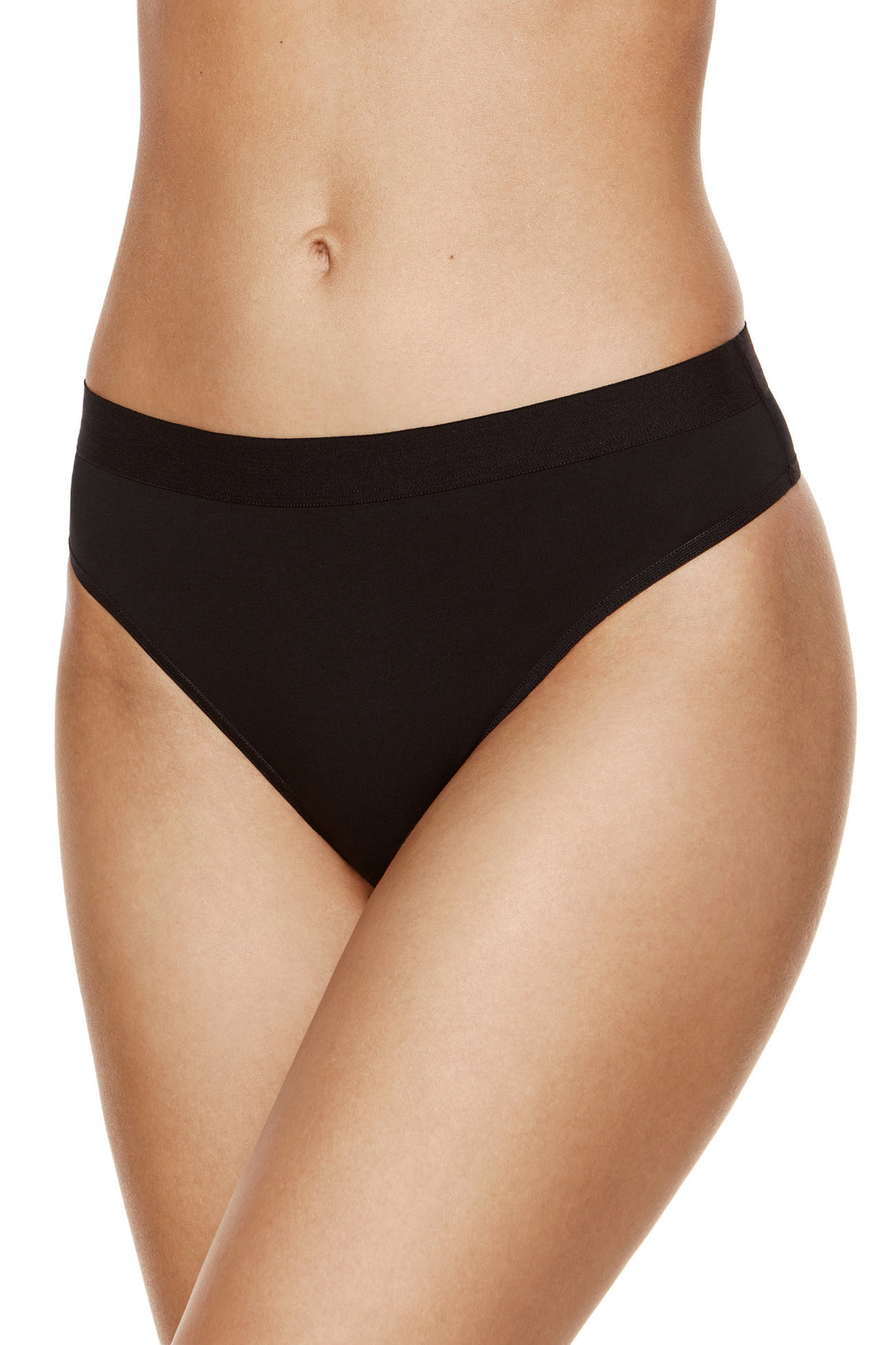 ALANA COTTON THONGS TRIPLE PACK BLACK
