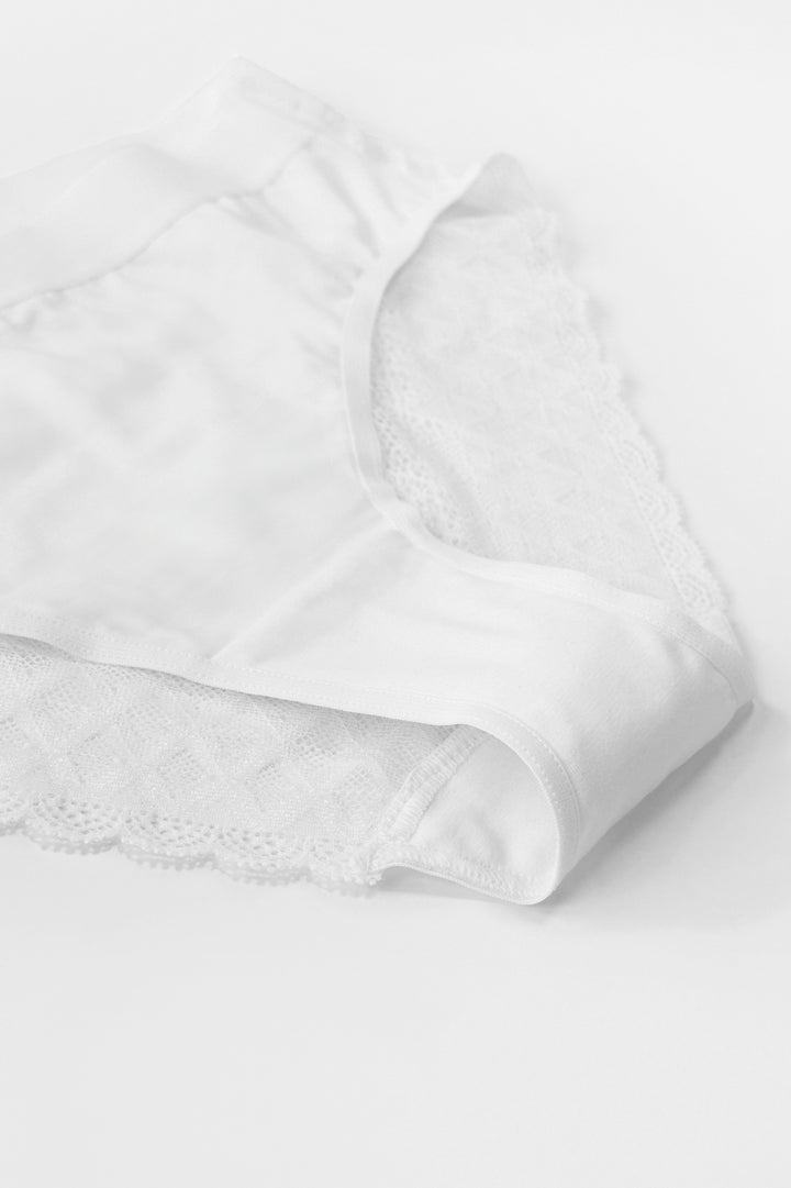 CECILY COTTON PANTY WITH LACE BACK TRIPLE PACK