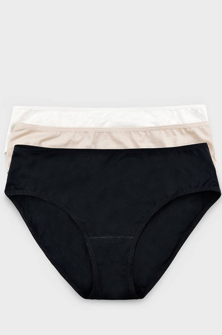 DIANA COTTON PANTY TRIPLE PACK MULTICOLOURED