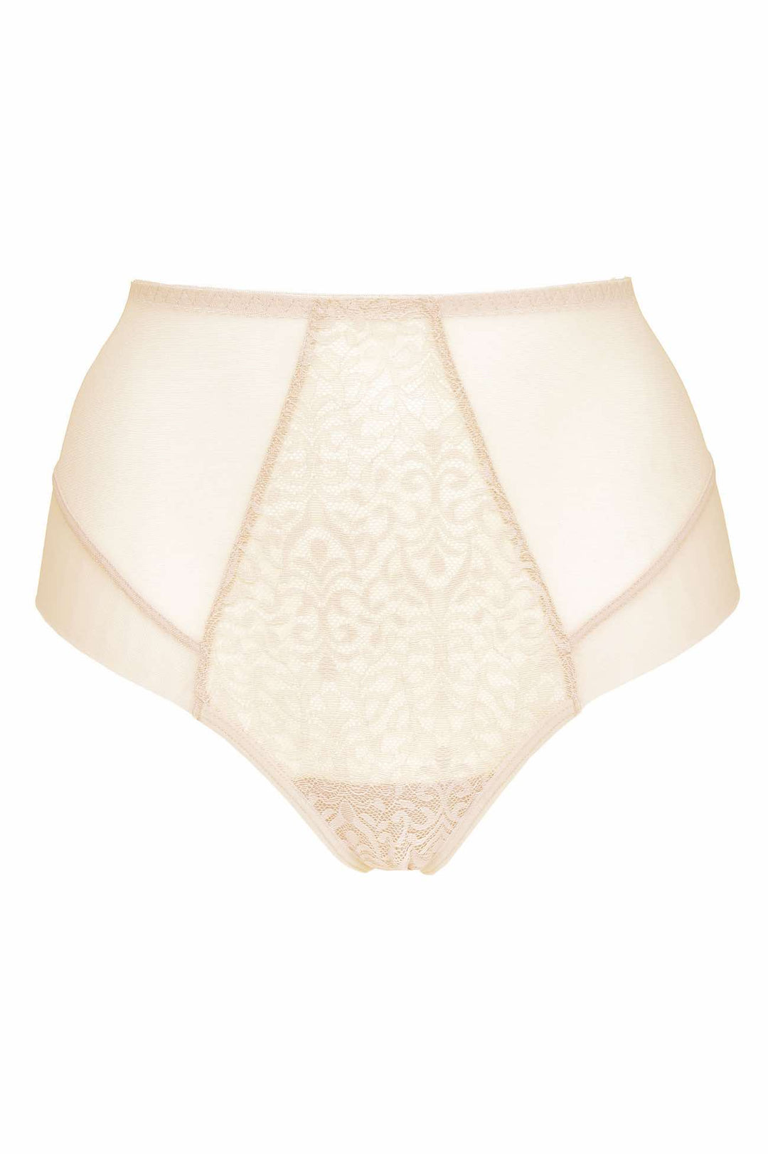 GABI HIGH WAIST LACE PANTY BEIGE