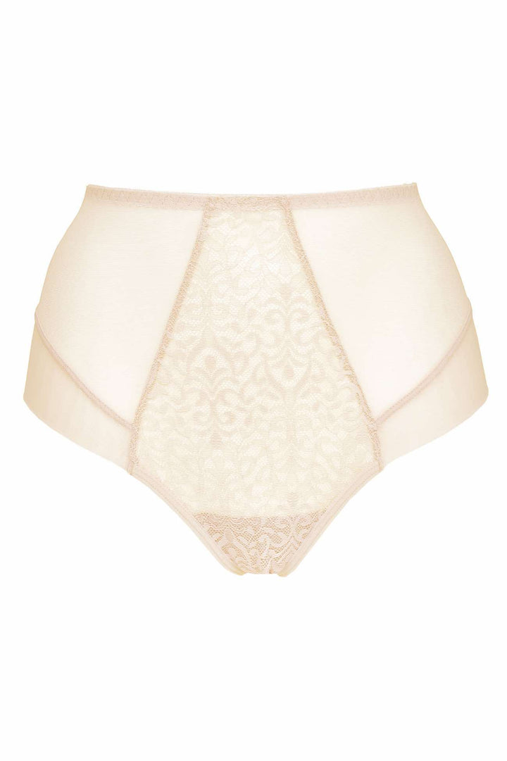 GABI HIGH WAIST LACE PANTY BEIGE