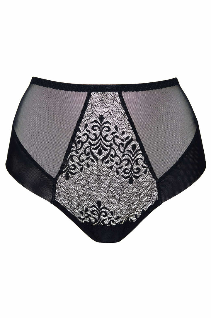 GABI HIGH WAIST BLACK LACE PANTY