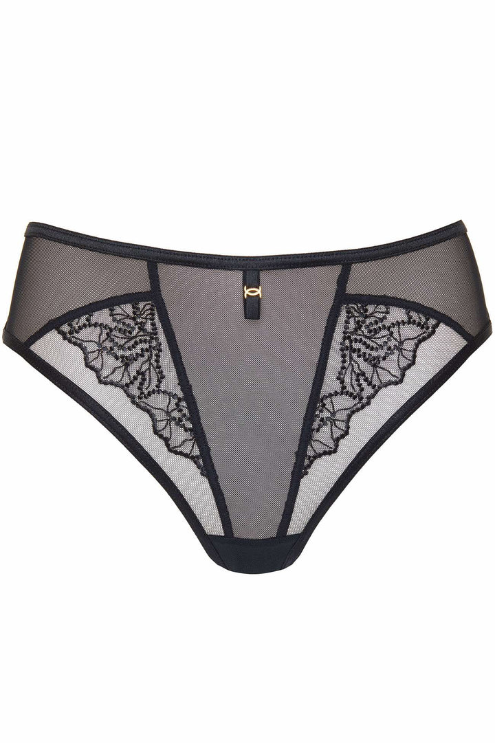 MADAME EMBROIDERED PANTY BLACK