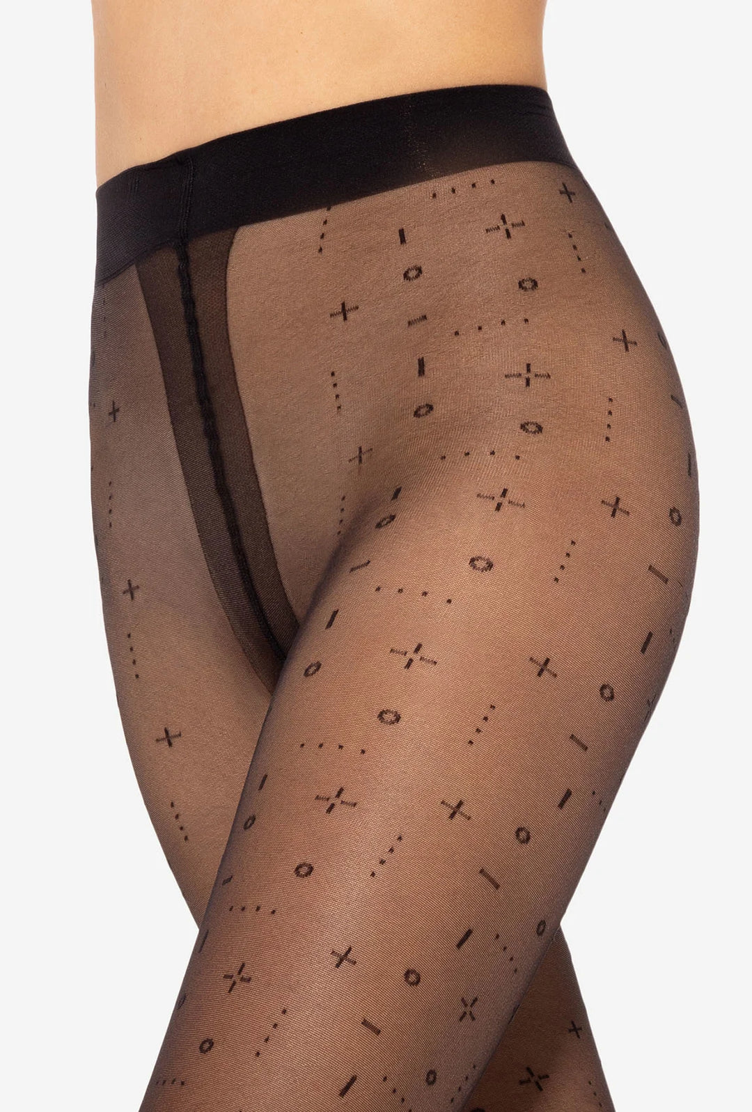 GATTA PIXI PATTERNED AND TRANSPARENT TIGHTS 20 DEN