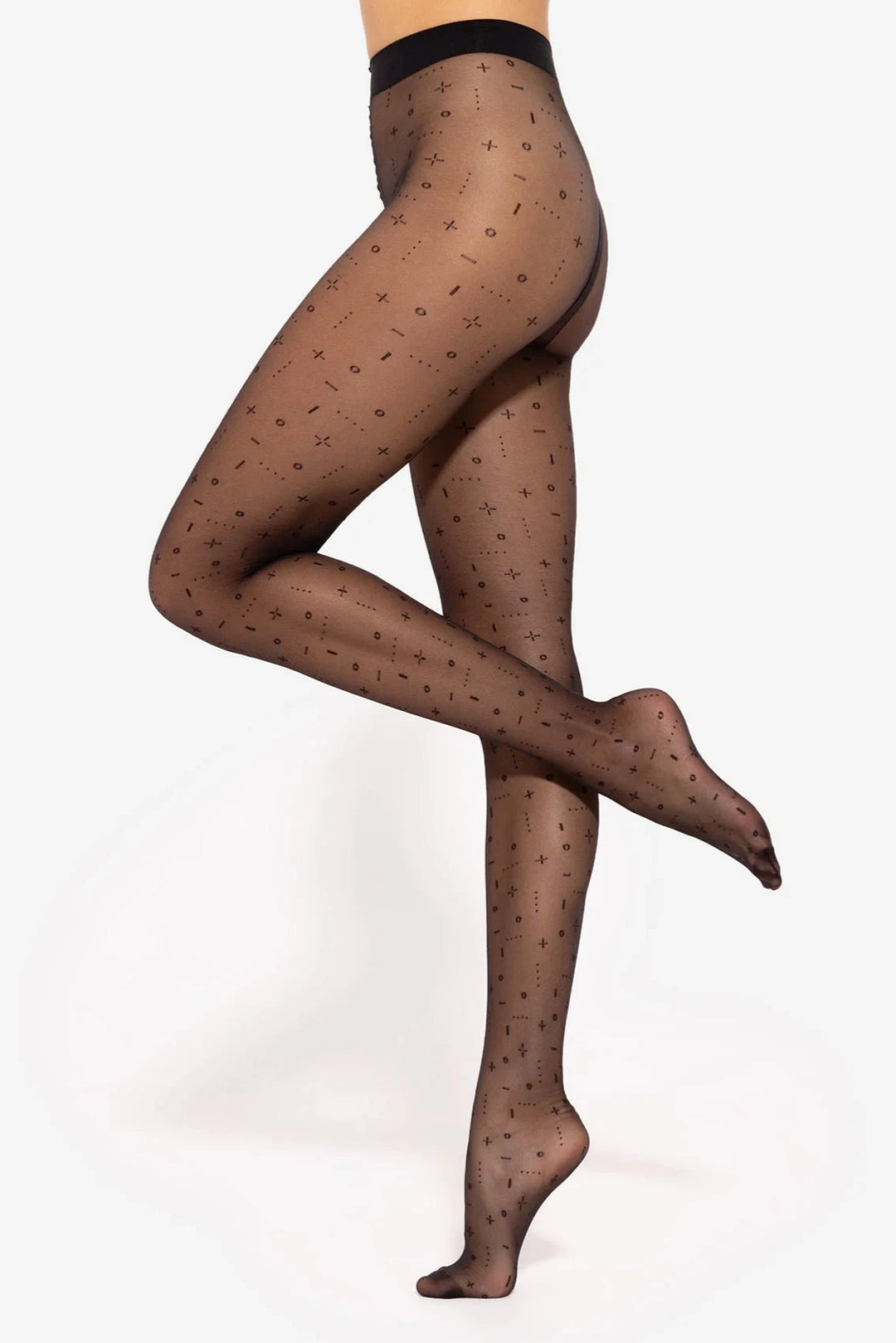 GATTA PIXI PATTERNED AND TRANSPARENT TIGHTS 20 DEN