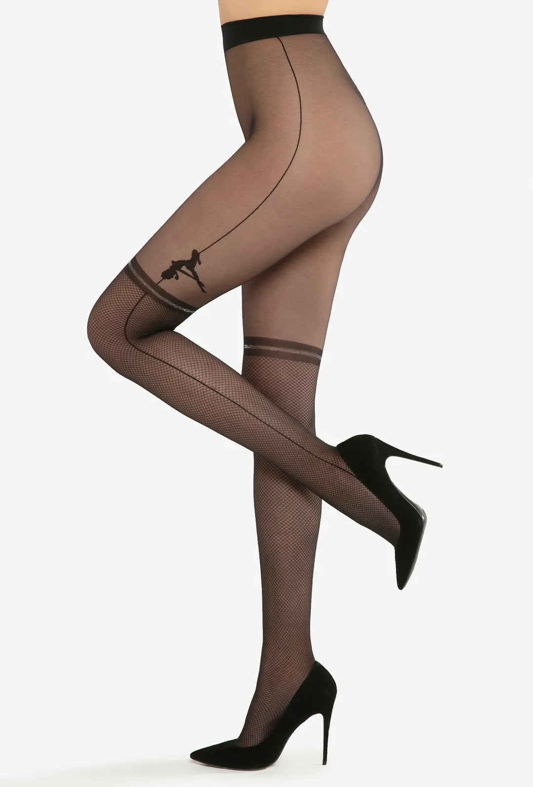 GATTA RITA SUSPENDER TIGHTS TRANSPARENT 20 DEN