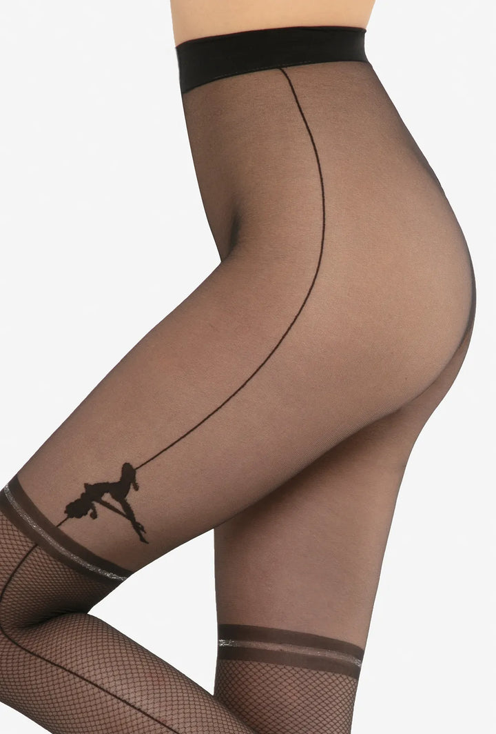GATTA RITA SUSPENDER TIGHTS TRANSPARENT 20 DEN